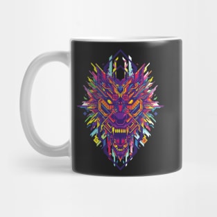 Wolf Pop Art Colorful Lines Head Polygonal Mug